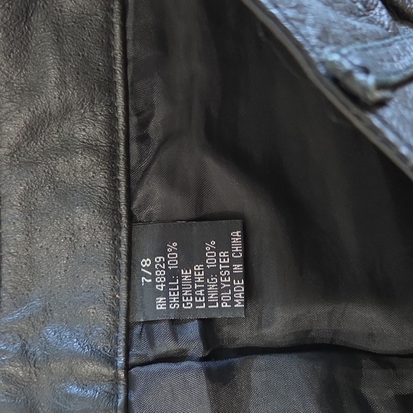 Neutral Zone Womans 100% Black Leather Straight Leg Pants, Size 7/8 - Picture 4 of 6